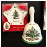 FR - Spode Christmas Tree Collection with Bell, Star Dish, Ornament, and Photo Book