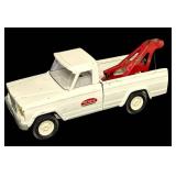 DR - Vintage Tonka White Jeep Wrecker Tow Truck Diecast Toy