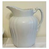LR - Vintage ohnson Bros Royal Ironstone China Wash Basin and 11 Inch Pitcher Set