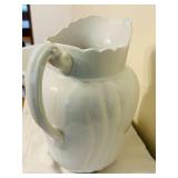 LR - Vintage ohnson Bros Royal Ironstone China Wash Basin and 11 Inch Pitcher Set