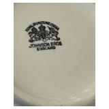 LR - Vintage ohnson Bros Royal Ironstone China Wash Basin and 11 Inch Pitcher Set