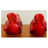 K - Set of 5 Ceramic Bird Figurines including Pie Birds