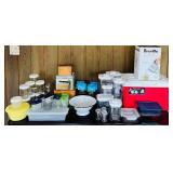 FR - Large Kitchen Storage and Food Prep Collection with Breville Milk Cafe, Containers, Jars, Picnic Basket, and More