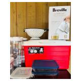 FR - Large Kitchen Storage and Food Prep Collection with Breville Milk Cafe, Containers, Jars, Picnic Basket, and More