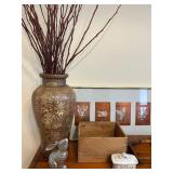 LR - Home Decor Collection with Framed Art, Sandicast Corgi, Yeast Foam Box, and Accents