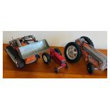 FR - Set of 3 Vintage Die-Cast Toy Tractors Including Hubley Tractor
