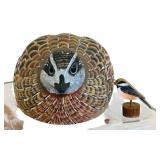 FR - Collection of 8 Animal Figurines including Hand-Painted Birds, Turtle, Horses and Dala Horses