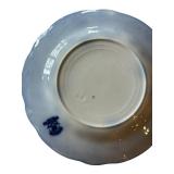 FR/k - Set of 5 Antique Porcelain Plates Blue and Floral Patterns 8 Inch