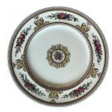 FR/k - Set of 5 Antique Porcelain Plates Blue and Floral Patterns 8 Inch