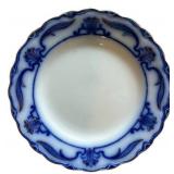 FR/k - Set of 5 Antique Porcelain Plates Blue and Floral Patterns 8 Inch