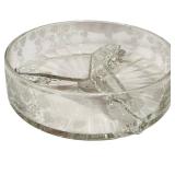 K - Vintage Fire-King Sapphire Blue Philbe Glass Trivet, Vintage MacBeth-Evans American Sweetheart Depression Glass Tray and Round Vintage Relish Tray