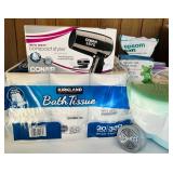 FR - Home Bath and Cleaning Essentials Lot with Hair Tools and Accessories