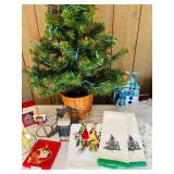 LR/FR - Holiday Decor Collection with 33-Inch Lighted Tree and Ornaments