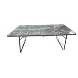 LL -6ft Long Folding Rectangular Table with Faux Marble Top
