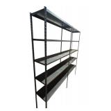 LL - Metal Storage Shelving Unit with 5 Shelves, 71x72x12 Inches