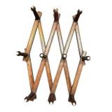 LL - Vintage Wooden Crates and Accordion Style Wall Rack Set