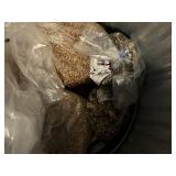 LL - Galvanized 27 Inch Garbage Can with Mixed Bird Seed and Suet Packs