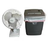 LL - Desk Fan and Fellowes 546C-2 Paper Shredder Set