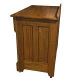 LL - Antique Wooden Washstand with Three Drawers and Cabinet