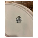 K - Collection of Vintage English Ironstone China Tureens, Gravy Boat, and 12x16 Inch Platter