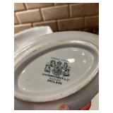 K - Collection of Vintage English Ironstone China Tureens, Gravy Boat, and 12x16 Inch Platter