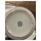 K - Collection of Vintage English Ironstone China Tureens, Gravy Boat, and 12x16 Inch Platter