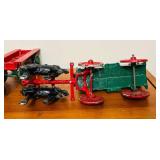 FR - Collection of Vintage Cast Iron Horse Drawn Wagons and Carriages