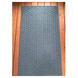 P-LL Bean Blue Textured Floor Mat