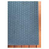P-LL Bean Blue Textured Floor Mat