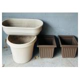 Assorted Plastic Planters