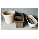 Assorted Plastic Planters