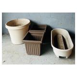 Assorted Plastic Planters
