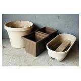 Assorted Plastic Planters