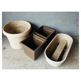 Assorted Plastic Planters