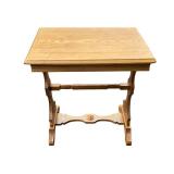 G - Antique Wooden Side Table with Ornate Base