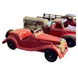 UL - Set of 3 Vintage Hubley Kiddie Toy Pressed Steel Vehicles