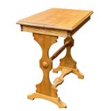 G - Antique Wooden Side Table with Ornate Base