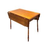 LL - Vintage Wooden Drop-Leaf Dining Table with Turned Legs