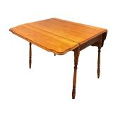 LL - Vintage Wooden Drop-Leaf Dining Table with Turned Legs