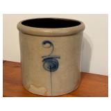 FR - 2 Gallon Bee Sting Stoneware Crock with Blue Cobalt Decoration