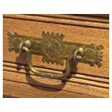 LL - Antique Wooden Washstand with Three Drawers and Cabinet