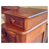 UL -Antique Victorian Wooden with Mirror and Marble Top / Antique Victorian Wishbone Dresser with Mirror