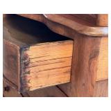 UL -Antique Victorian Wooden with Mirror and Marble Top / Antique Victorian Wishbone Dresser with Mirror