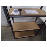 5 Shelf Metal Shelving with Wood Shelves Assembled