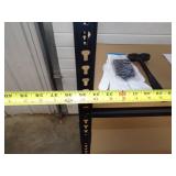 5 Shelf Metal Shelving with Wood Shelves Assembled