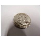 1959 Benjamin Half Dollar Coin 90% Silver