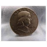 1959 Benjamin Half Dollar Coin 90% Silver