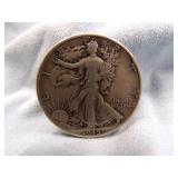 1945 Walking Liberty Half Dollar Coin 90% Silver