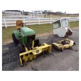 317 John Deere Tractor width 46" Mower and 46" Snowblower Hard Side Cab