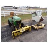 317 John Deere Tractor width 46" Mower and 46" Snowblower Hard Side Cab